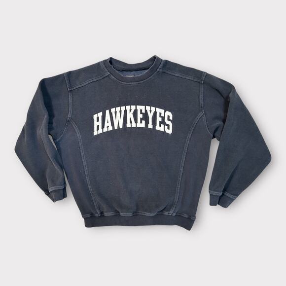 Vintage Gear for Sports Iowa Hawkeyes Women's Spellout Script Sweatshirt black S - Picture 1 of 8